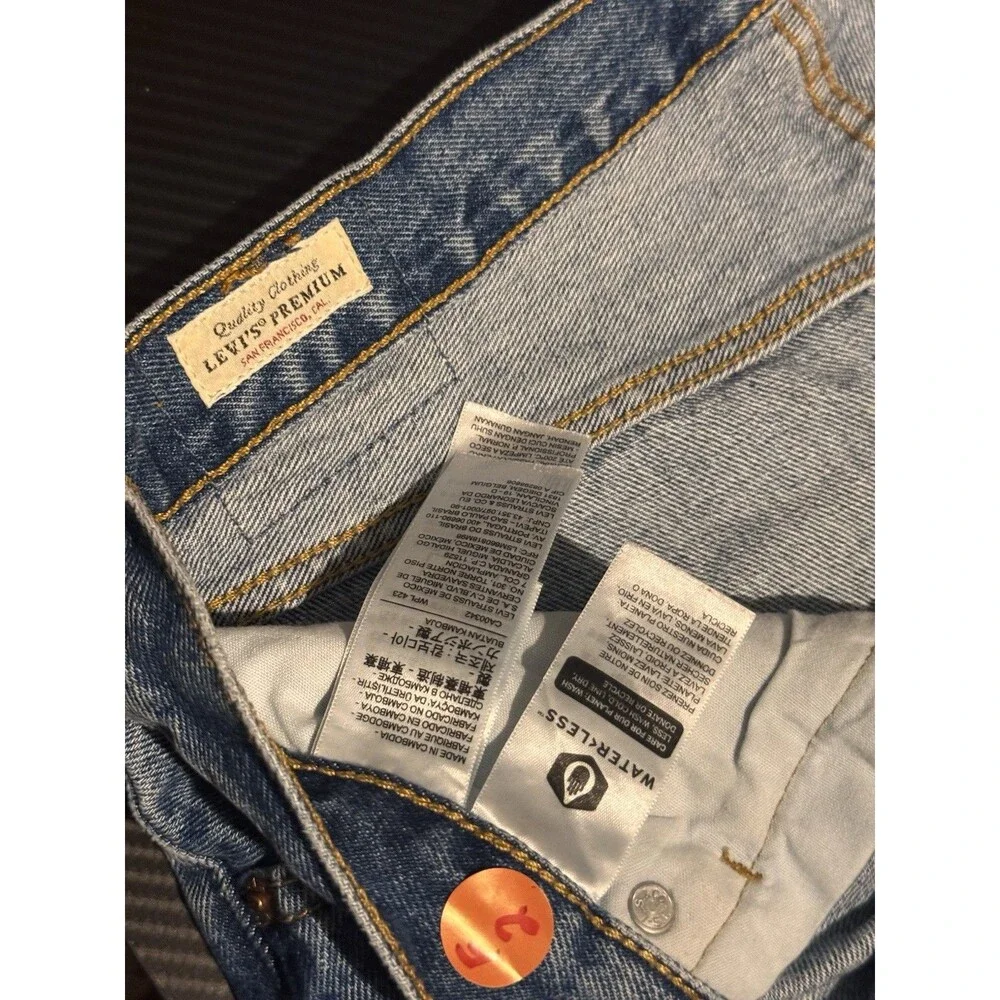 Levi’s Premium Big E 501 Blue Denim Jeans Mens 31x30 Levi Strauss Grunge Y2K Ska